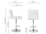Paskal white / chrome Барный стул недорого