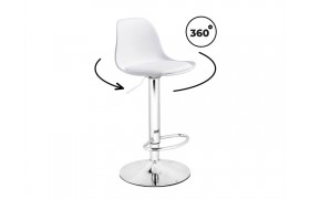 Кресло Soft white / chrome Барный стул