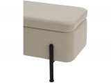 Банкетка STOOL GROUP Болейн с ящиком Велюр бежевый, черные ножки купить