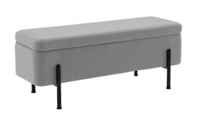 Банкетка STOOL GROUP Болейн с ящиком Велюр черные ножки