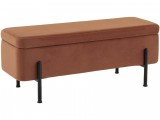Банкетка STOOL GROUP Болейн с ящиком Велюр терракотовый, черные  недорого