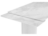 Мален 240x110 белый мрамор / белый Стол стеклянный распродажа