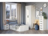 Кровать с реечным настилом Фиеста LIGHT 90х200, Дуб крафт белый купить