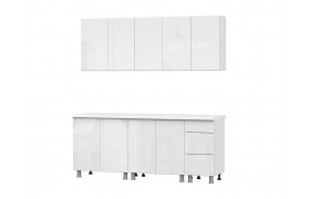 Кухня Готовая Модерн New (без столешницы), Белый, глянец