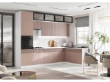 Кухня Оливия NEW 3,0х1,8м, Шарли Pink, Белый недорого