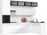 Кухня Оливия NEW 3,0х1,8м, Белый снег софт, Белый распродажа