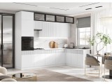 Кухня Оливия NEW 3,0х1,8м, Белый снег софт, Белый недорого