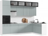 Кухня Оливия NEW 3,0х1,8м, Шарли Бриз, Белый распродажа