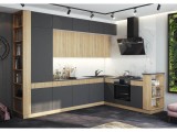 Кухня Техно-5 3,2*2,24м (Сонома/Графит софт NEW, Сонома (Кастилл недорого