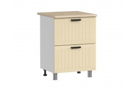 Кухня МК Аленушка Н2Я 600 Орхидея Крем, скоба антрацит (со столешницей