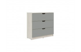 Комод Юниор-4 (800), Шарли Бриз, Дуб Крафт Белый