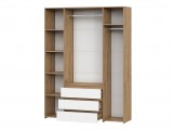 Шкаф четырехстворчатый Некст 1, Дуб золотой, Белый распродажа