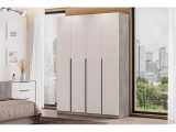 Шкаф распашной ШК 5 (1600), Цемент светлый, Белый шагрень купить