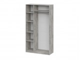 Шкаф распашной ШК 5 (1200), Цемент светлый, Белый шагрень купить