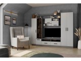 Стенка в гостиную Оскар-5, Графит серый, Камень серый распродажа