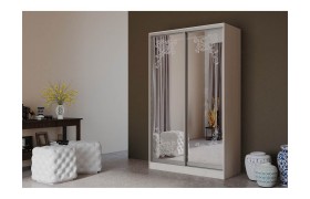 Шкаф-купе Тринити 1 1,35 м, Сандал светлый