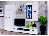 Тумба для ТВ Нэнси New (2дв.+1ящ.), Белый глянец холодный, Белый купить