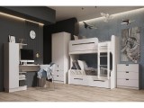 Компьютерный стол Юниор-4, Шарли Белый, Дуб Крафт Белый распродажа