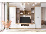 Гостиная Атлантида 6, Дуб крафт, Белый глянец холодный распродажа
