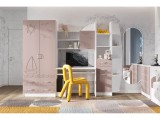 Стенка Юниор-2, Шарли Pink, Белый распродажа