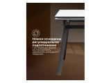 Норман 120(180)х80 snow (alpin) white / черный Керамический стол недорого