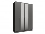 Шкаф Мадрид (1,6) с зеркалом графит серый недорого