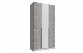 Шкаф Мадрид (1,2) без зеркала белый/ателье светлое