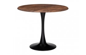 Кухонный стол Тулип 90х73 орех кантри / черный деревянный