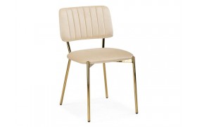 Стул Armond beige / gold на металлокаркасе