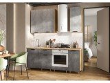 Кухня Рио NEW ЛДСП 2,0/900м (490) Компановка №2 Бетон светлый/Бе распродажа