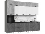 Кухня Рио NEW ЛДСП 3,0м/1080м (490) Компановка №3, Бетон светлый недорого