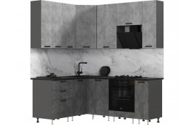 Кухня Рио NEW ЛДСП 1,6х2,0/900м (490), Компановка №2, Бетон свет