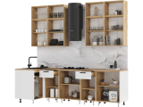 Кухня Рио NEW 1,0х2,6м/1080м (490), Компановка №3, Дуб крафт/Бел от производителя
