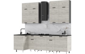 Кухня Рио NEW 1,0х2,6м/1080м (490), Компановка №3, Графит/Дуб кр