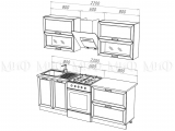 Кухня МДФ 1600 Монако Компоновка №2 купить