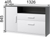 Кэнди Комод КК-1 графит/белый распродажа