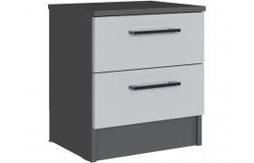 Прикроватная тумба Вегас, Графит серый/Крафт