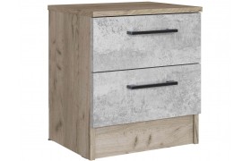 Прикроватная тумба Вегас, Дуб крафт серый/Цемент