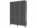 Толедо Шкаф 3-х створчатый с ящиками ТШ-24 графит серый недорого