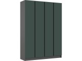 Келвин Шкаф 4-х створчатый 1600, Графит/Изумрудный купить