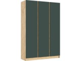 Келвин Шкаф 3-х створчатый 1500, Дуб крафт/Изумрудный недорого