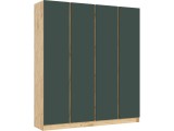 Келвин Шкаф 4-х створчатый 2000, Дуб крафт/Изумрдуный недорого