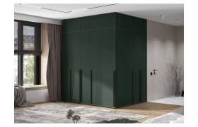 Шкаф Норд Композиция (прямые + угловые), Графит/Изумрудный