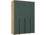 Норд Шкаф 4-х створчатый 1600 с антресолью, Дуб крафт/Изумрудный от производителя
