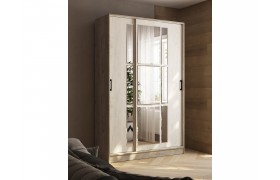 Шкаф-купе Стиль-2 1400, Дуб крафт серый/белый