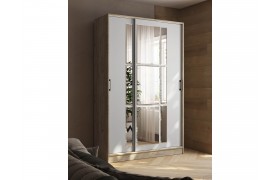 Шкаф-купе Стиль-2 1400, Дуб крафт серый/Камень