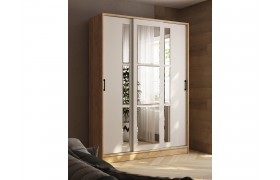 Шкаф-купе Стиль-2 1600, Дуб крафт золотой/Кашемир