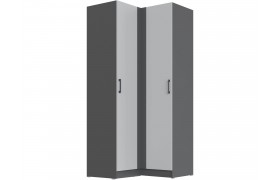 Шкаф угловой Вегас, Графит серый/Камень