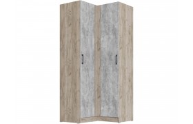 Шкаф угловой Вегас, Дуб крафт серый/Цемент