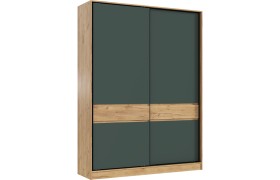 Шкаф-купе 1800 Роджина, Дуб крафт/Изумрудный